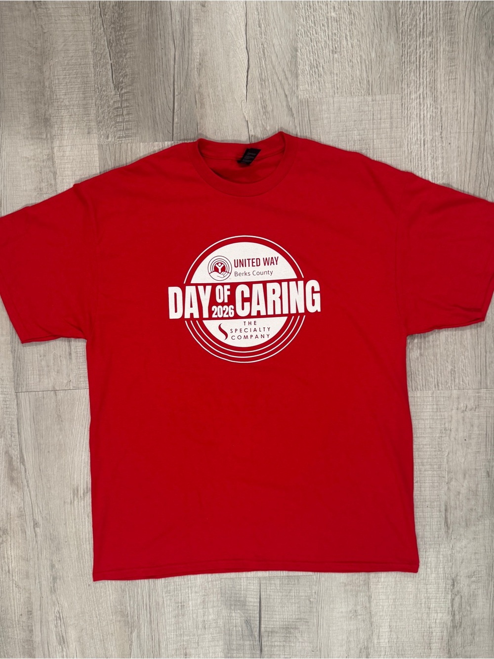 United Way Day of Caring 2026 Graphic Tee Berks County Size XL
